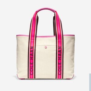 NWT Cole Haan summer canvas tote- pink